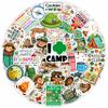 100Pcs Camping Girl Stickers for Water Bottle, Laptop - Cookie Dealer Stickers - Camping Party Supplies & Gifts for Girl - Outdor Adventure Decals - Gift for Women & Men view 1