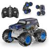 1:14 Waterproof RC Truck, Front & Rear Wheelie Monster Truck Toys, 4WD Amphibious Remote Control Car with LED Light, All Terrain Off-Road Toy for 4 5 6 7 8 9 10 11 12 Year Old Boys Girls view 1