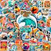 100Pcs Surf & Wave Stickers for Laptop, for Water Bottles, Surfing Stickers - Surfing Gifts for Surfers - Surf Party Supplies & Decoretions - Gift for Women & Men view 1
