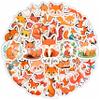 100Pcs Cute Fox Stickers for Water Bottle, Small - Fox Party Supplies & Decorations - Gift for Women & Men view 1