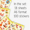 100Pcs Cute Fox Stickers for Water Bottle, Small - Fox Party Supplies & Decorations - Gift for Women & Men view 2