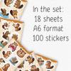 100Pcs Beaver Stickers for Water Bottle, Laptop - Funny Beaver Gifts, Party Supplies - Waterproof Stickers and Decals - Gift for Women & Men view 2