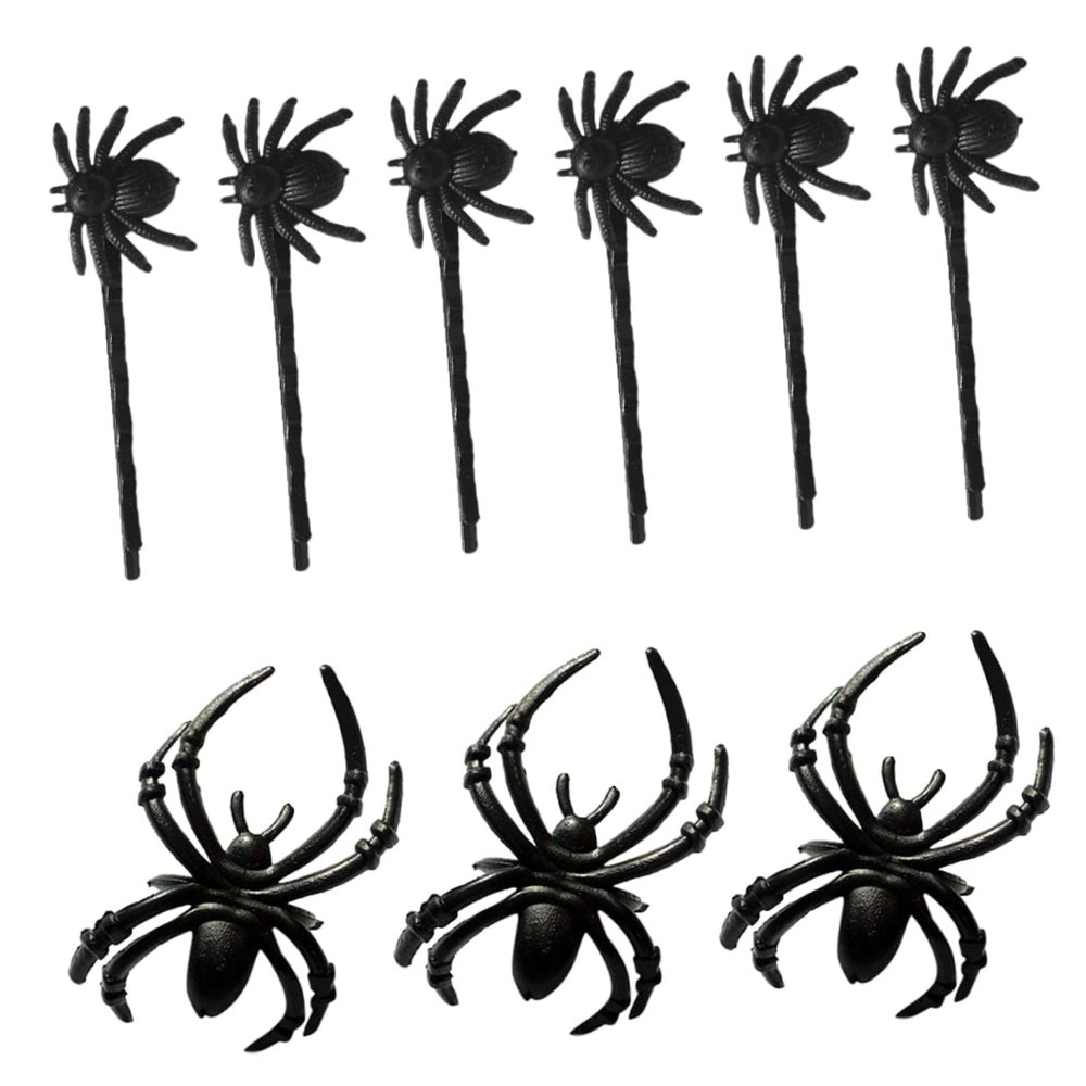 EPIGEIST 1set Halloween Spider Hairpins Faux Spider Hair Clips and for Party Decorations Creative Costume Accessories for