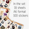100Pcs Edgar Allan Poe Stickers for Water Bottle, for Laptop - Edgar Allan Poe Gifts, Party Supplies & Decorations, Literature Stickers - Gifts for Women & Men view 2