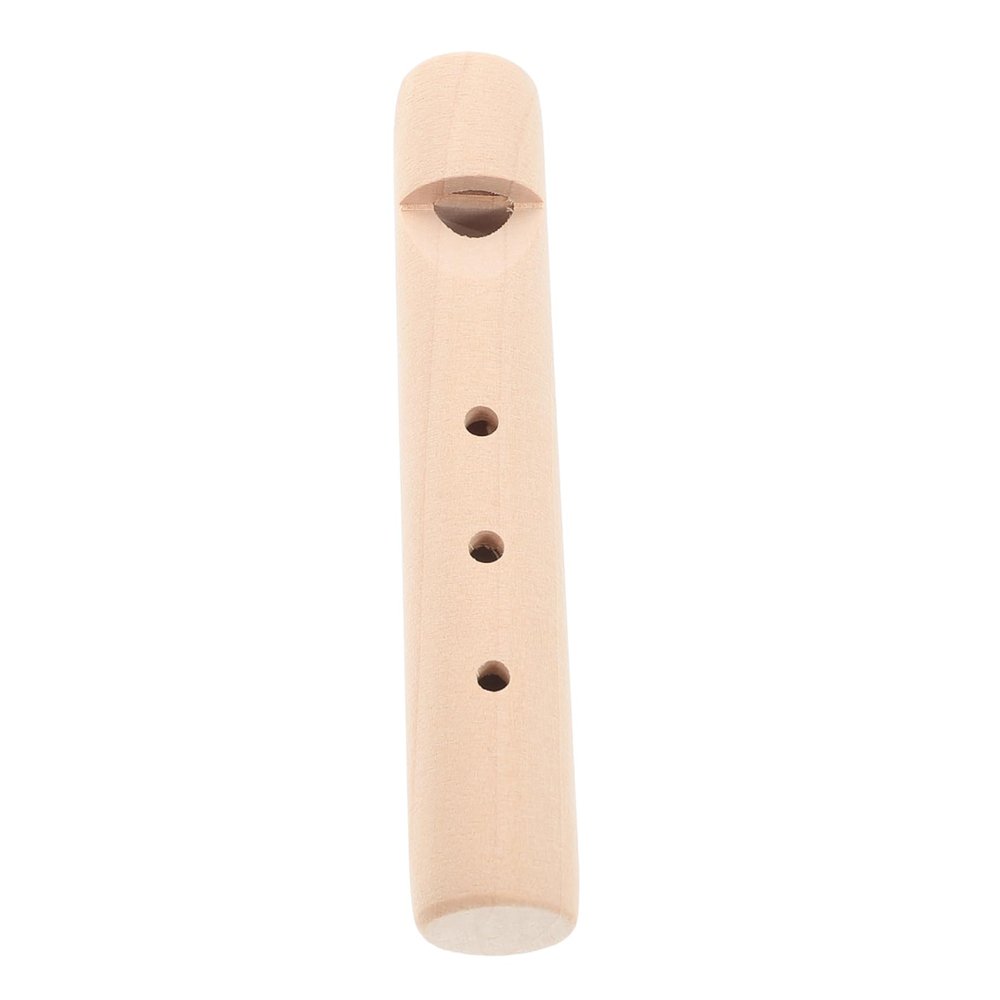 Abaodam Wooden Piccolo Toy Flute for Boys and Girls Diy Painting Whistle Flute Unpainted Recorder Instrument