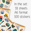 100Pcs Mountain Stickers for Scrapbooking, for Water Bottle, Laptop - Mountain Gifts & Party Decorations - Adventure, Camping Stickers, Nature Decals - Gift for Women & Men view 2