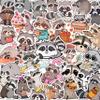 100Pcs Raccoon Stickers for Water Bottle, Laptop - Raccoon Gifts & Party Supplies - Gift for Women & Men view 1