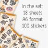 100Pcs Raccoon Stickers for Water Bottle, Laptop - Raccoon Gifts & Party Supplies - Gift for Women & Men view 2