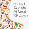100Pcs French Stickers - Paris France Stickers for Water Bottle, Laptops - Eiffel Tower Decals - Paris Party Supplies - Gift for Women & Men view 2