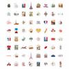 100Pcs French Stickers - Paris France Stickers for Water Bottle, Laptops - Eiffel Tower Decals - Paris Party Supplies - Gift for Women & Men view 4
