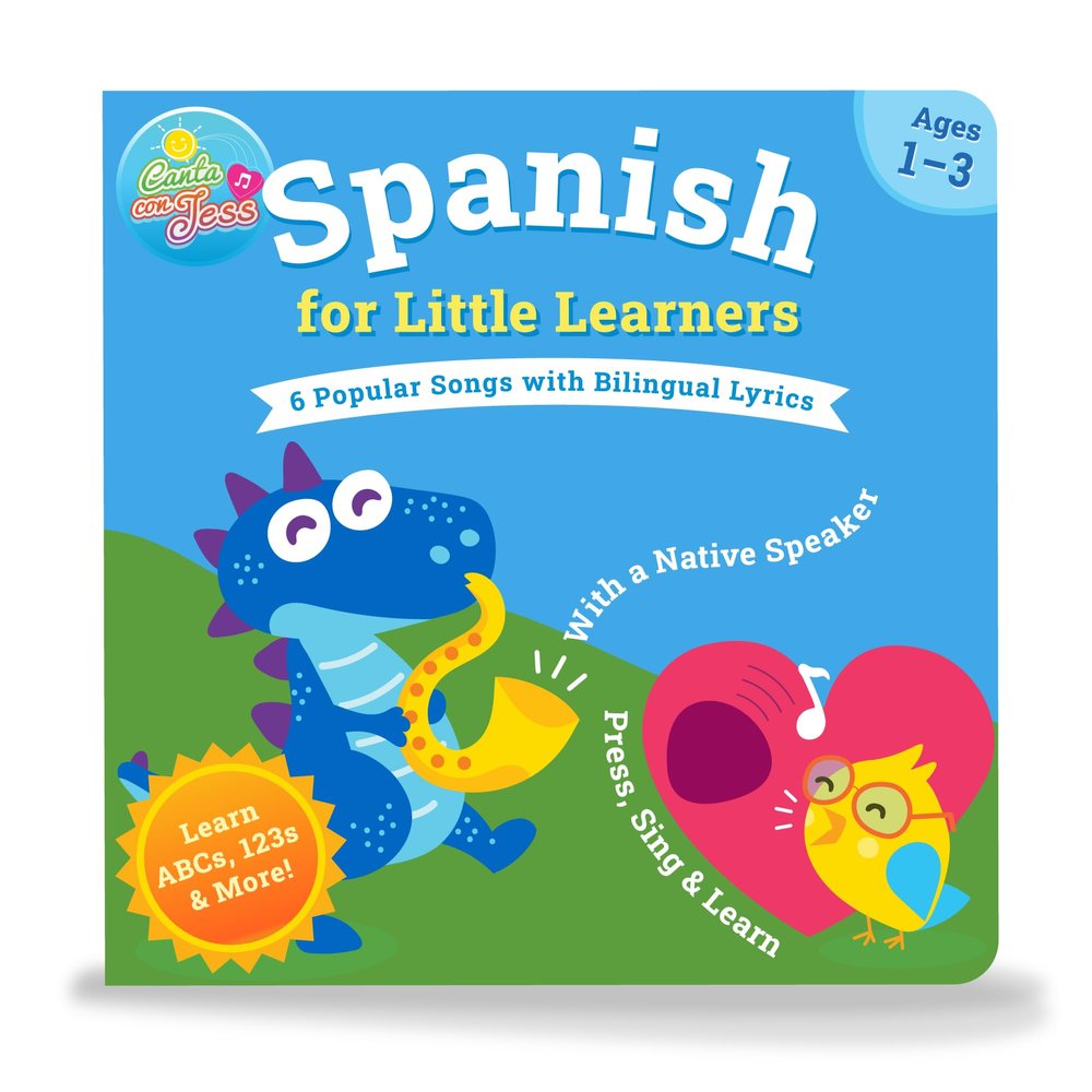 Spanish Learning Songs Sound Book for Babies & Toddlers 13 | Bilingual Musical Book with 6 Songs | Teaches ABCs, Numbers & Colors with Native Speaker | Great Gift for Birthdays and Early Learning