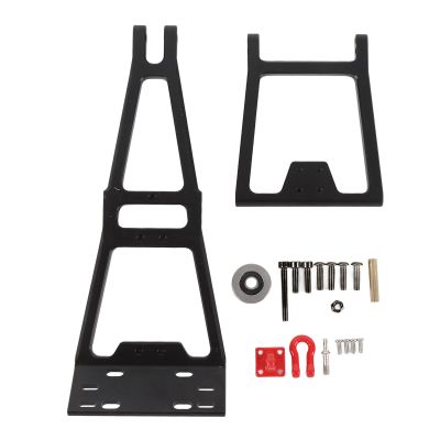 Fabater 1/10 RC Crane Arm, RC Winch/Serve Truck Tow Truck Crane Arm Wrecker Kit for 1/10 Scale Climbing Car, DIY and Tow Build Kit, Aluminum Alloy Construction (Black)