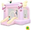 AKEYDIY Inflatable Bounce House for Kids, 106'' x 85'' x 80'' Macaron Jumping House with Slide, Balloons, Catch Ball Set, Beach Ball, Basketball view 1