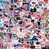 100pcs 4th of July Theme Waterproof Vinyl American Stickers - USA Patriotic Star Sticker Independence Day Red White and Blue Star Stickers for Memorial Day Laptop Water Bottle Decorations view 1