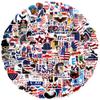 100pcs 4th of July Theme Waterproof Vinyl American Stickers - USA Patriotic Star Sticker Independence Day Red White and Blue Star Stickers for Memorial Day Laptop Water Bottle Decorations view 2
