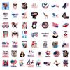 100pcs 4th of July Theme Waterproof Vinyl American Stickers - USA Patriotic Star Sticker Independence Day Red White and Blue Star Stickers for Memorial Day Laptop Water Bottle Decorations view 3