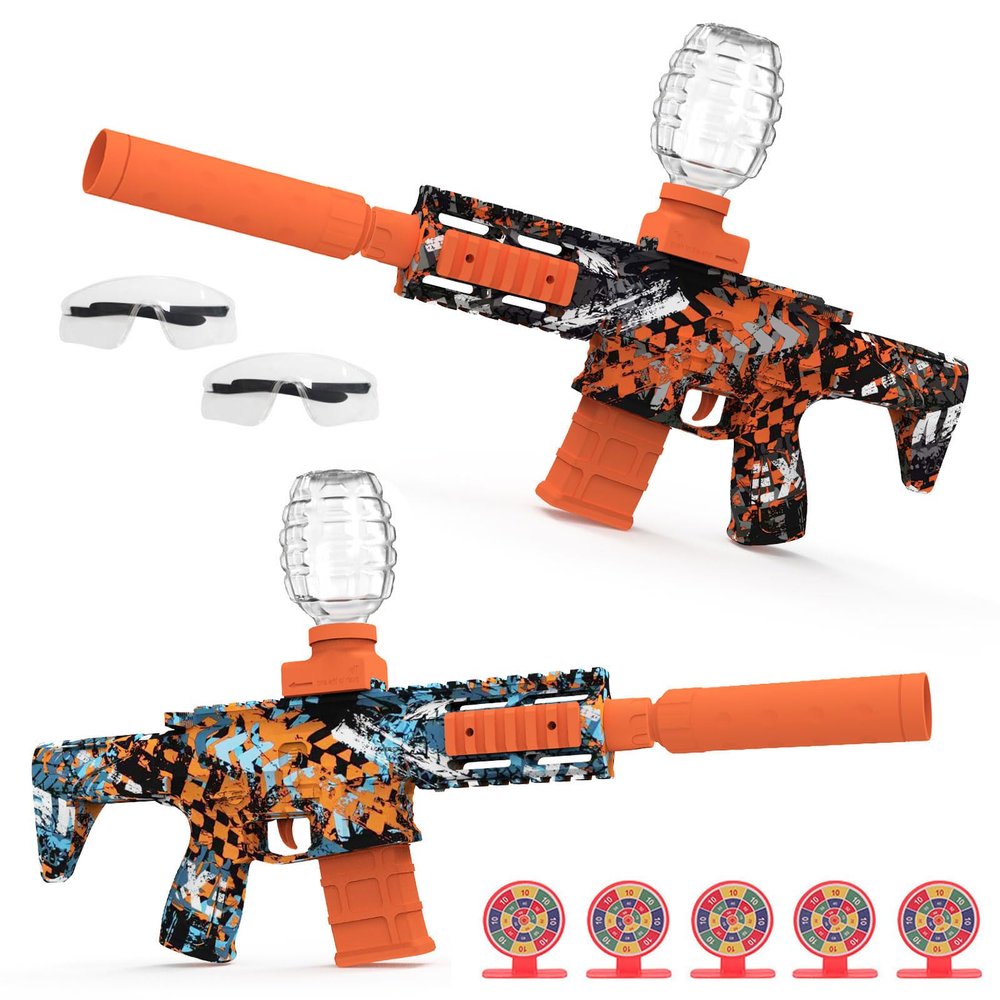 2 Pack Gel Ball Blaster Automatic Electric Splatter Ball Toy