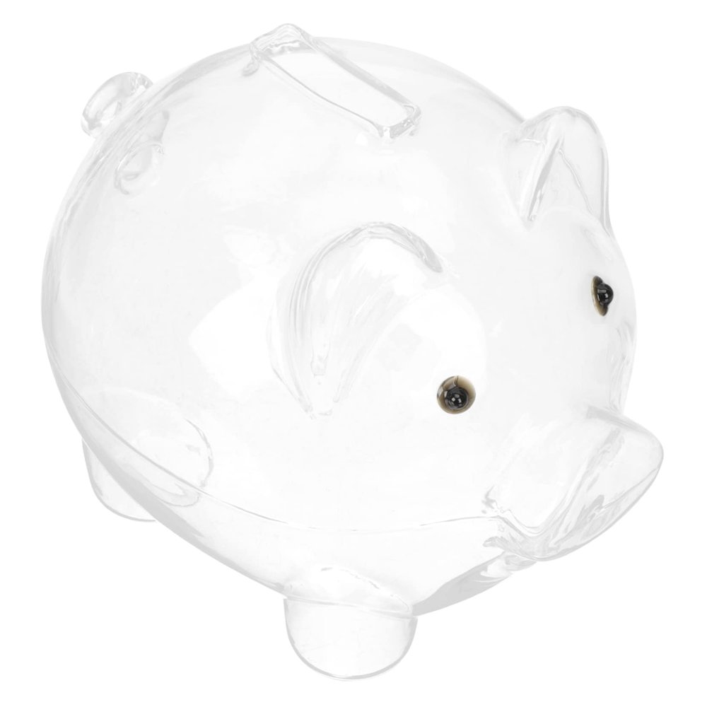 Abaodam Large Glass Piggy Bank for Adults Coin Bank Jar Tattoo Fund Jar Cute Decorative Coin Box for Boys and Girls