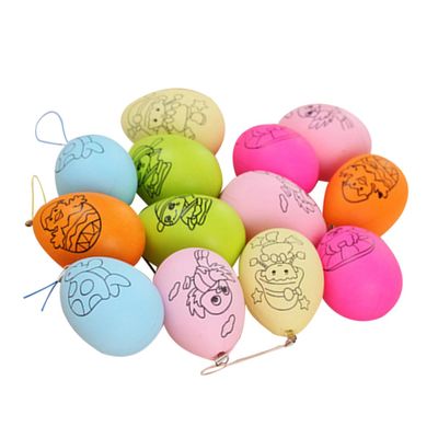 BCOATH 24pcs Graffiti Easter Eggs Creative Simulation Eggs for Boys and Girls Painting Random Styles Unique Crafting Toys for Easter Celebrations and Home Decor