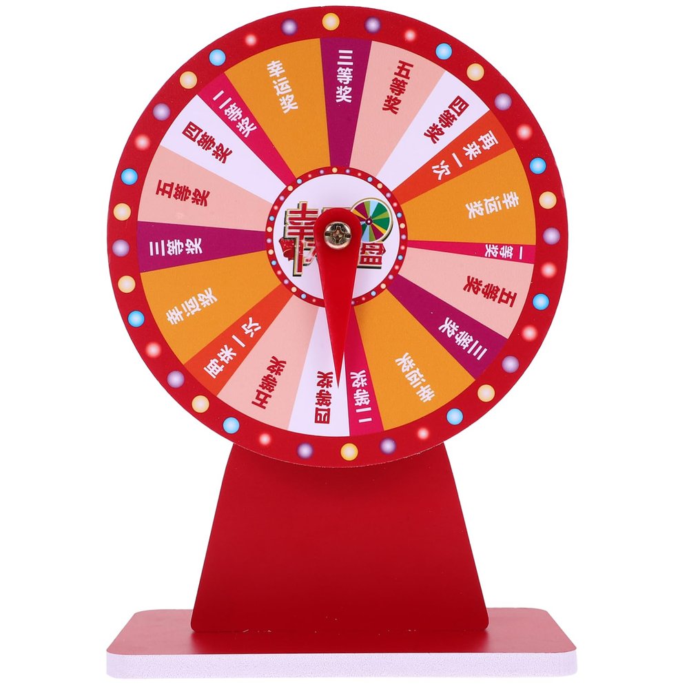 GAROZATION Rotatable Raffle Game Wheel Turntable for Parties Events and Celebrations Lightweight Design Stand and Pointer for Easy Use