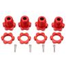 17MM HEX Nuts SPLINED Wheel HUBS Aluminum Alloy Material for TRAXXAS 5353X EREVO Summit 1/10 RC CAR (Red) view 4