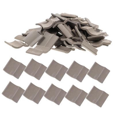Garneck 60pcs Miniature Tile Bricks for Landscape Decor Realistic Sand Table Building Accessories for Creative Model Makers for and Playhouses