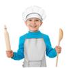 VALICLUD Boy Girl Kitchen Apron Set Chef Hat Mitt and Pot Holder Boy Girl Baking Costume for Pretend Play Imaginative Cooking Activities and Birthday Parties view 4