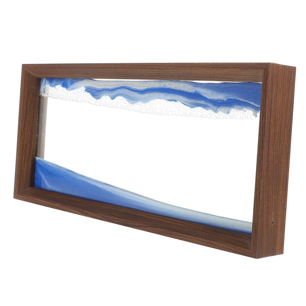 Anneome Flowing Art Picture Frame Desk Ornament Relaxing Sandscape Office Decor Modern Desktop Decoration