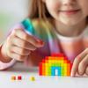 PIXIO Mini Magnetic Blocks Building Toy in The Pixel Art Style with Free App - 5/16" Plastic Cubes with Magnets Inside - Open Ended Creativity Toy for Ages 6+ - 63pcs Rainbow view 3