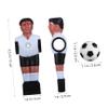 Alipis 4pcs Foosball Replacement Players with Footballs Tabletop Soccer Figurines for Table Foosball Games Easy to Install and Replace Parts Game Fun view 2