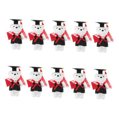 Abaodam 10pcs Graduation Plush Bears Cute Doctor Bear Dolls for Graduates of All Ages for Kindergarten High School College and University Celebrations