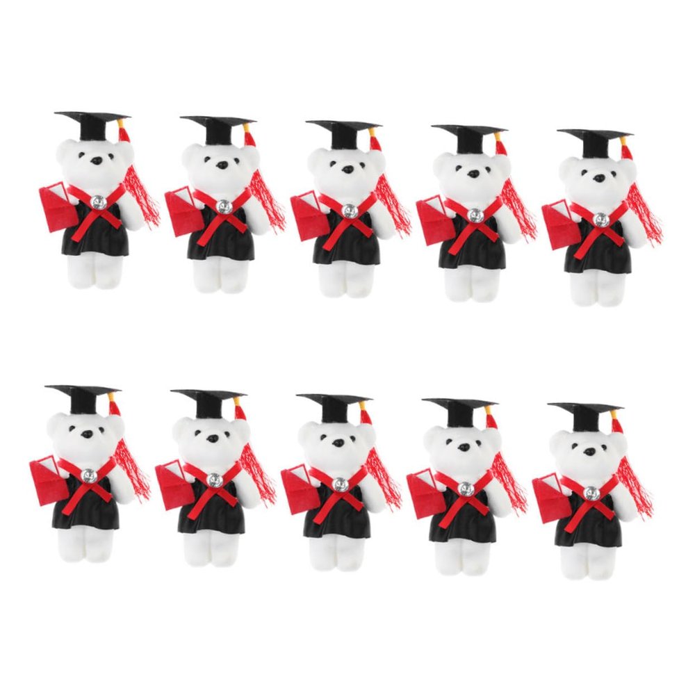 Abaodam 10pcs Graduation Plush Bears Cute Doctor Bear Dolls for Graduates of All Ages for Kindergarten High School College and University Celebrations