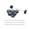 8PCS Toy Car Wheel RC Car Rubber Tire Wheel with Metal Shaft Axles for RC Car Truck DIY Model Toy Building Projects (2.5x25mm) view 1