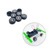 8PCS Toy Car Wheel RC Car Rubber Tire Wheel with Metal Shaft Axles for RC Car Truck DIY Model Toy Building Projects (2.5x25mm) view 2