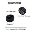 8PCS Toy Car Wheel RC Car Rubber Tire Wheel with Metal Shaft Axles for RC Car Truck DIY Model Toy Building Projects (2.5x25mm) view 3