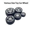 8PCS Toy Car Wheel RC Car Rubber Tire Wheel with Metal Shaft Axles for RC Car Truck DIY Model Toy Building Projects (2.5x25mm) view 4
