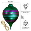 Traditional Wooden Spinning Tops  Handcrafted Set of 3 Trompos with Metal Tip, Artisan Painted Finish & Strings  Includes Premium Storage Bag (Vibrant Colors) view 4