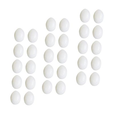 30pcs Fake Pigeon Eggs Solid Egg Props for Decorations Realistic Simulation