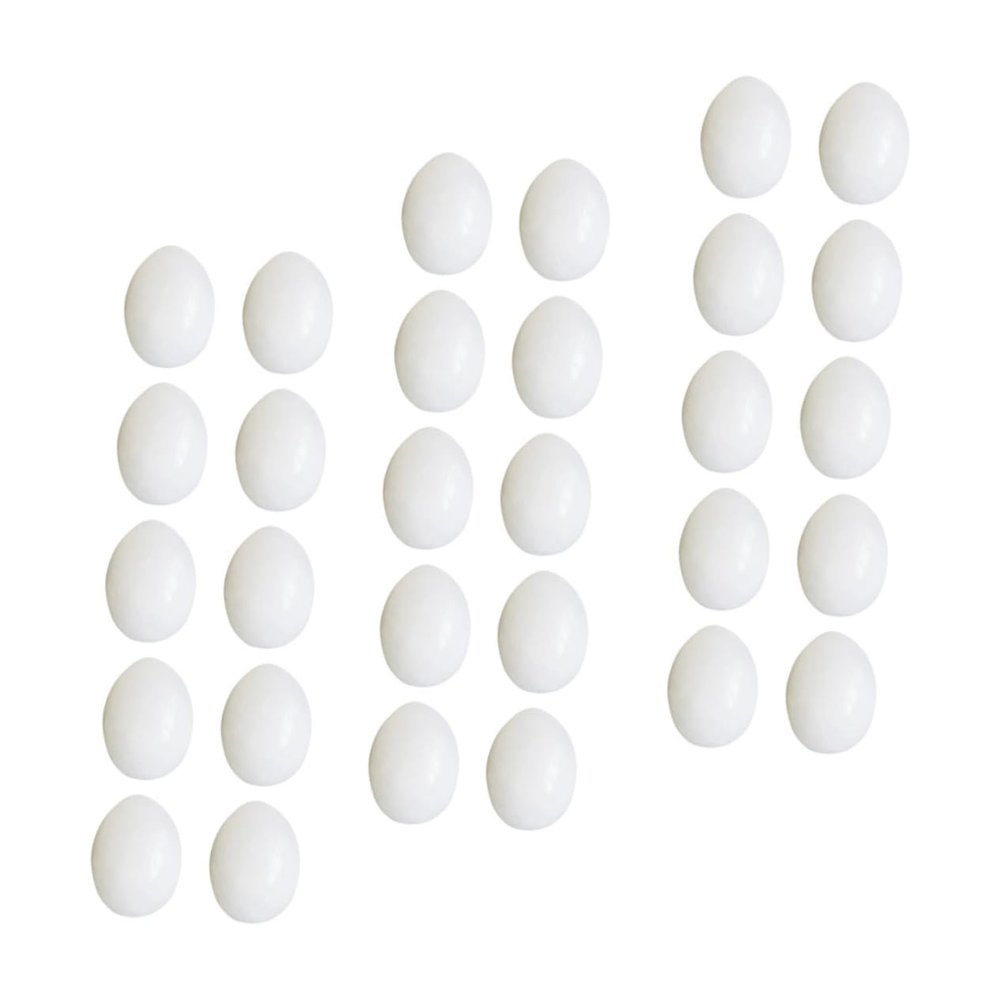 30pcs Fake Pigeon Eggs Solid Egg Props for Decorations Realistic Simulation