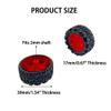 8PCS Toy Car Wheel Toy Car Rubber Tire Wheel with Metal Shaft Axles for RC Car Truck DIY Model Toy Building Project (2x39mm Red) view 3