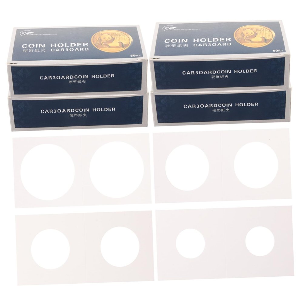 BCOATH 200pc Professional Coin Wrapper Coin Holder of Holders for Collectors Display Case Clip Organizer