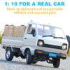 BOTICAKO 1: 10 RC Truck, WPL D12 Kei Truck-2.4G RC Rear Drive Drift Car with Brushed 260 Motor, 4pcs Drift Wheels view 3