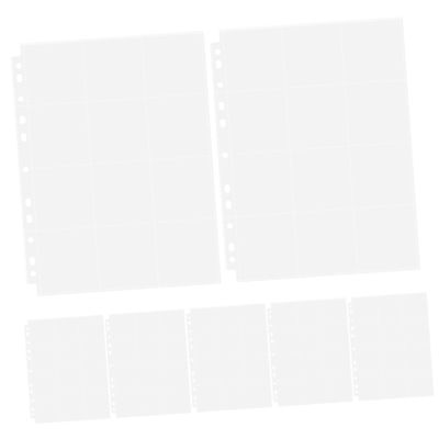 Lurrose 10pcs Flexible Stamp Album Pages Photo Album Refill Pages Card Sleeves for Badges Coins Pins Storage