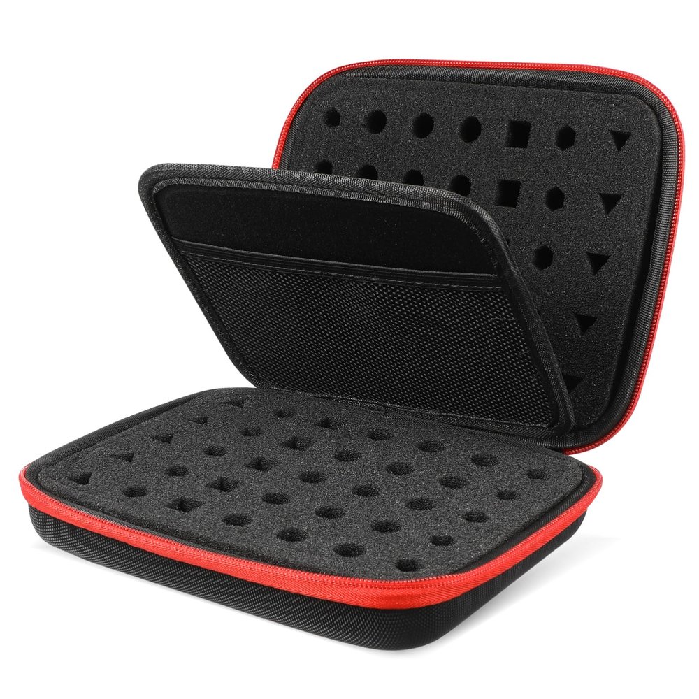 UPKOCH Dice Storage Organizer Bag Dual Compartment Portable Zipper Dice Holder for Board Games Includes Internal Divider and Mesh Pocket for Tokens and Miniatures
