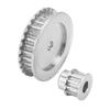 12T 30T Aluminum Belt Drive Trans Gears for /10 RC Wler Cars | Quiet Upgrade DIY Parts Silver (Black) (Red) (Silver) view 2