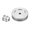 12T 30T Aluminum Belt Drive Trans Gears for /10 RC Wler Cars | Quiet Upgrade DIY Parts Silver (Black) (Red) (Silver) view 4