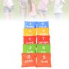 Aosekaa 10 Pieces Number Beanbags Toss Game, 12x12cm, for Kids Outdoor Sports, Learning Activities Cornhole Game for Backyard Garden view 2