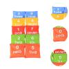 Aosekaa 10 Pieces Number Beanbags Toss Game, 12x12cm, for Kids Outdoor Sports, Learning Activities Cornhole Game for Backyard Garden view 3