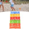 Aosekaa 10 Pieces Number Beanbags Toss Game, 12x12cm, for Kids Outdoor Sports, Learning Activities Cornhole Game for Backyard Garden view 4