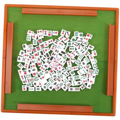 BESPORTBLE 1Set Mini Mahjong Kit Engraved Mahjong Game Set with Random for Home and Travel Fun Mahjong Playthings for Family and Friends